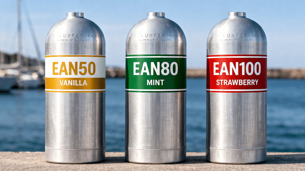 Method and Apparatus for Gustatory and Olfactory Identification of Breathing Gas Mixtures in Subaquatic Life Support Systems.